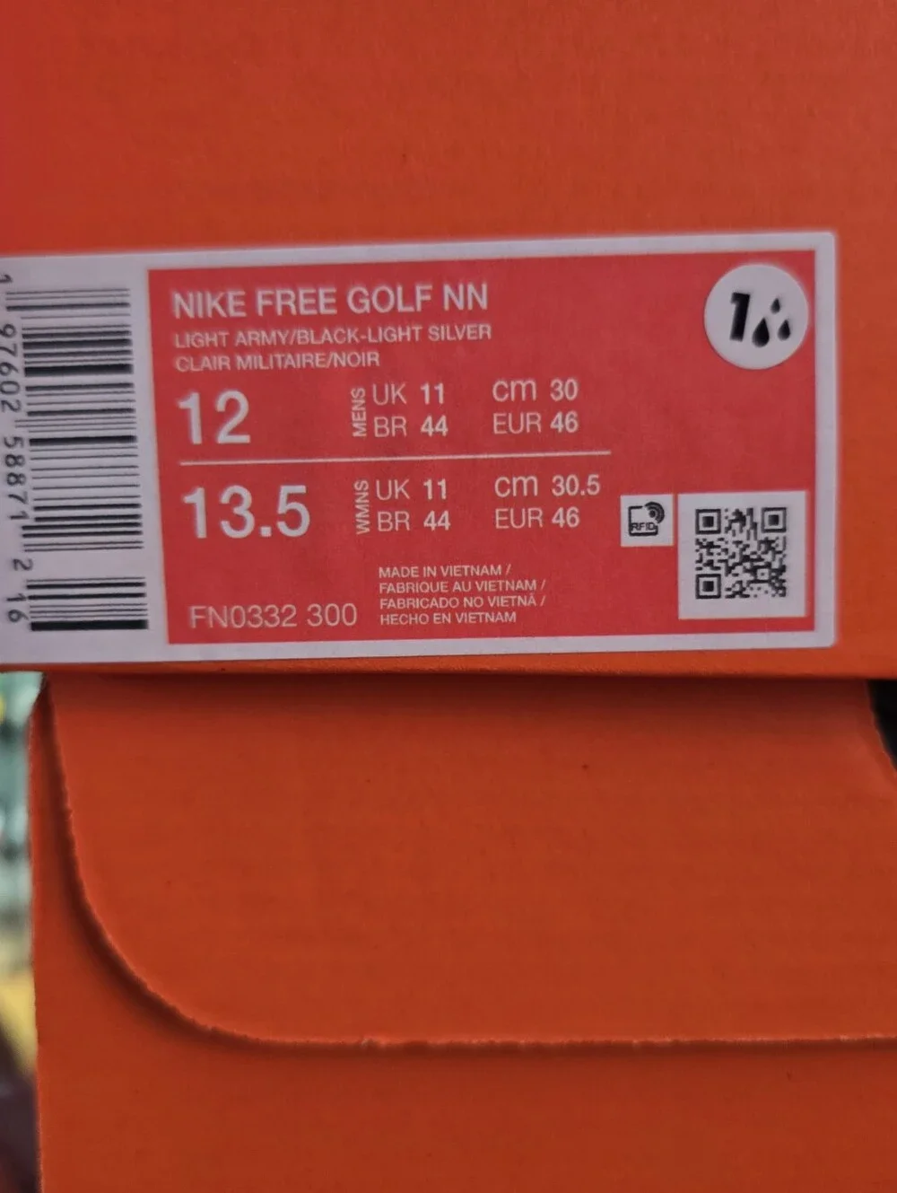 Nike Free Golf NN - Light Army/Black-Light Silver - SKU Fn0332-300